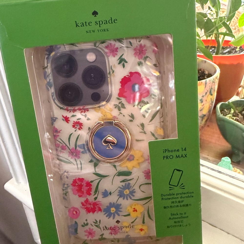kate spade Floral iPhone 14 Pro Max Case - Blue and Yellow - Picture 2 of 3